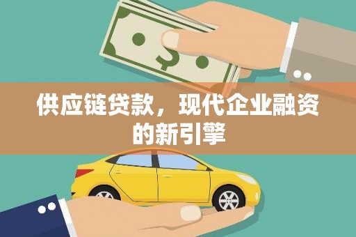 昭平供应链贷款，现代企业融资的新引擎