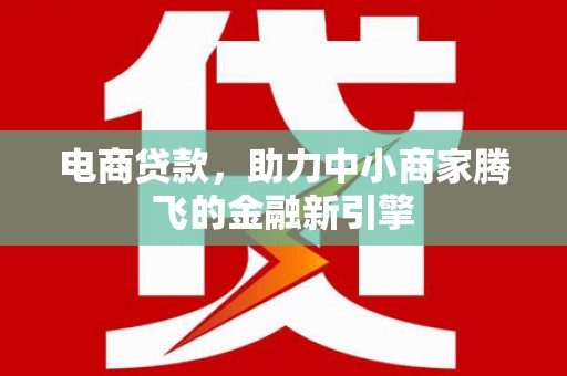 昭平电商贷款，助力中小商家腾飞的金融新引擎