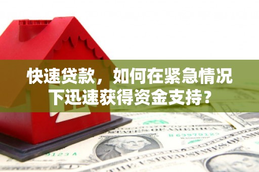 昭平快速贷款，如何在紧急情况下迅速获得资金支持？