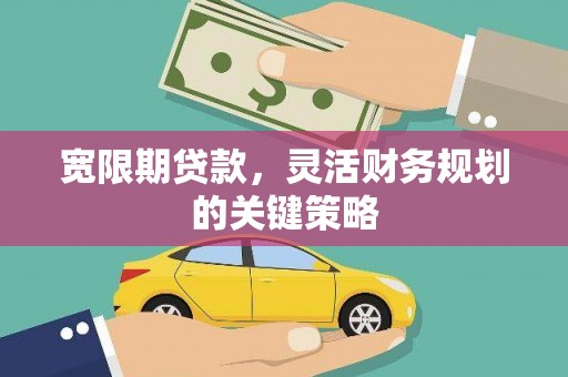 昭平宽限期贷款，灵活财务规划的关键策略