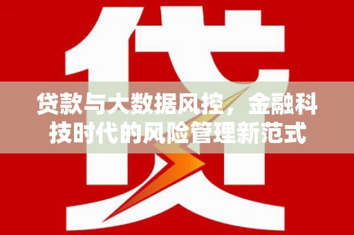 昭平贷款与大数据风控，金融科技时代的风险管理新范式