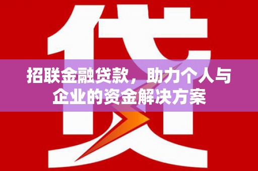 昭平招联金融贷款，助力个人与企业的资金解决方案
