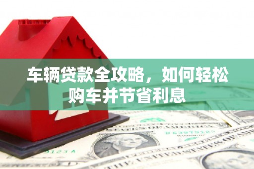 昭平车辆贷款全攻略，如何轻松购车并节省利息