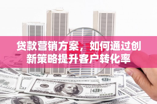 昭平贷款营销方案，如何通过创新策略提升客户转化率