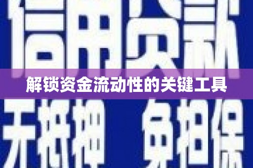 昭平解锁资金流动性的关键工具