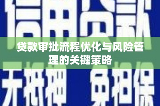 昭平贷款审批流程优化与风险管理的关键策略