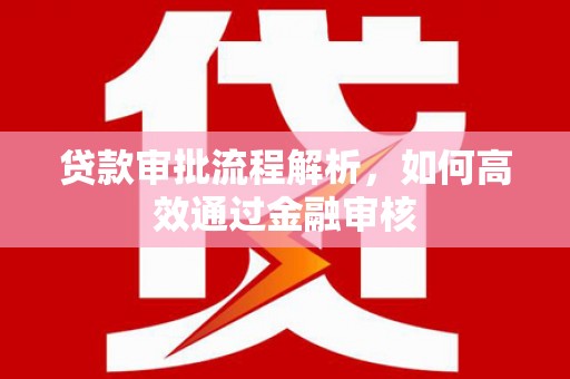 昭平贷款审批流程解析，如何高效通过金融审核