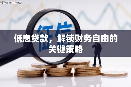 昭平低息贷款，解锁财务自由的关键策略