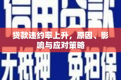 昭平贷款违约率上升，原因、影响与应对策略