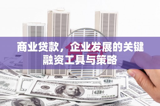昭平商业贷款，企业发展的关键融资工具与策略