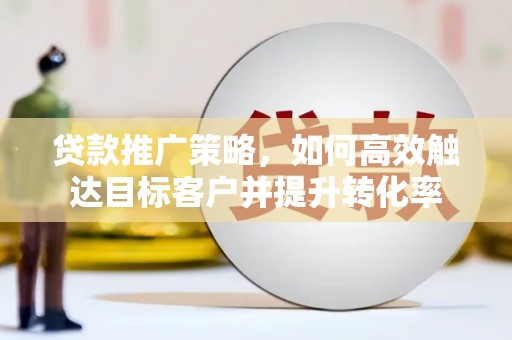昭平贷款推广策略，如何高效触达目标客户并提升转化率