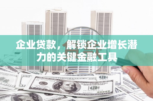 昭平企业贷款，解锁企业增长潜力的关键金融工具