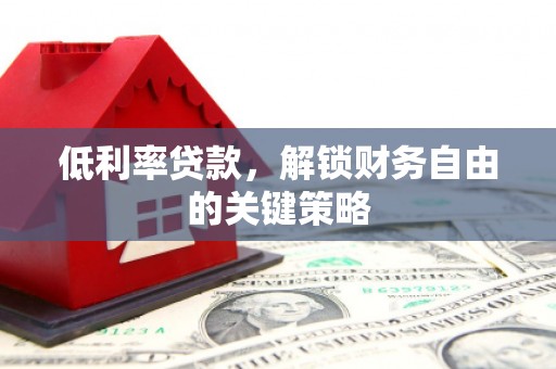 昭平低利率贷款，解锁财务自由的关键策略