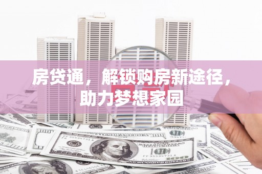 昭平房贷通，解锁购房新途径，助力梦想家园
