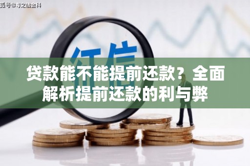 昭平贷款能不能提前还款？全面解析提前还款的利与弊