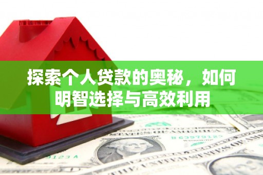 昭平探索个人贷款的奥秘，如何明智选择与高效利用