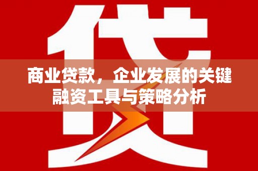 昭平商业贷款，企业发展的关键融资工具与策略分析