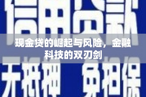 昭平现金贷的崛起与风险，金融科技的双刃剑