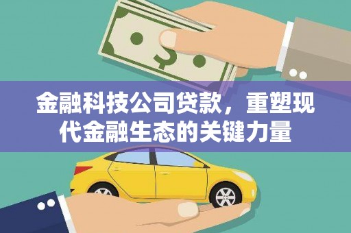 昭平金融科技公司贷款，重塑现代金融生态的关键力量
