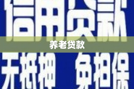 昭平养老贷款