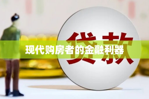 昭平现代购房者的金融利器