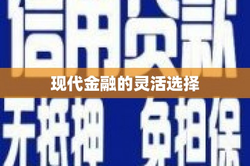 昭平现代金融的灵活选择