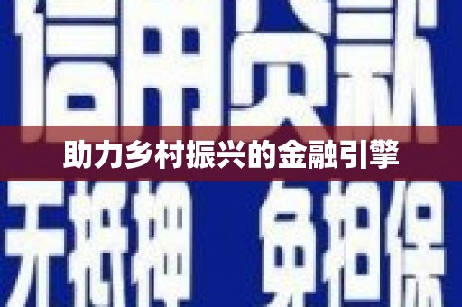 昭平助力乡村振兴的金融引擎