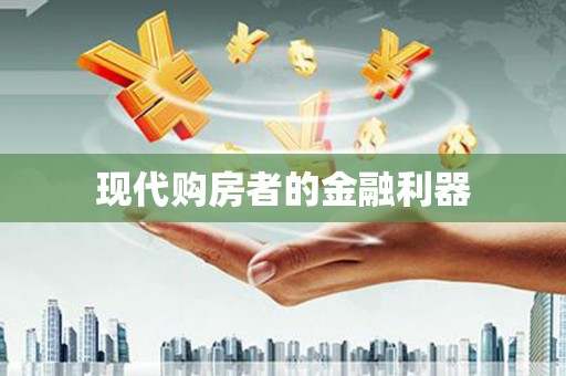 昭平现代购房者的金融利器