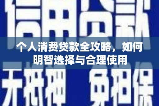 昭平个人消费贷款全攻略，如何明智选择与合理使用